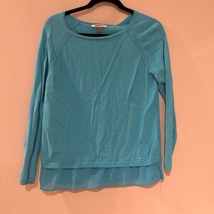 DKNYC Blue Layered Sweater Top